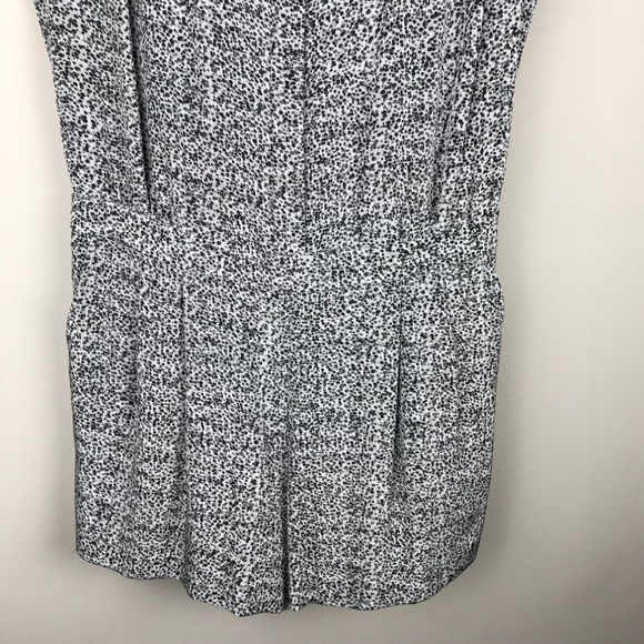 Vince Static Print Shorts Romper Size 8 Gray Black - Picture 4 of 8